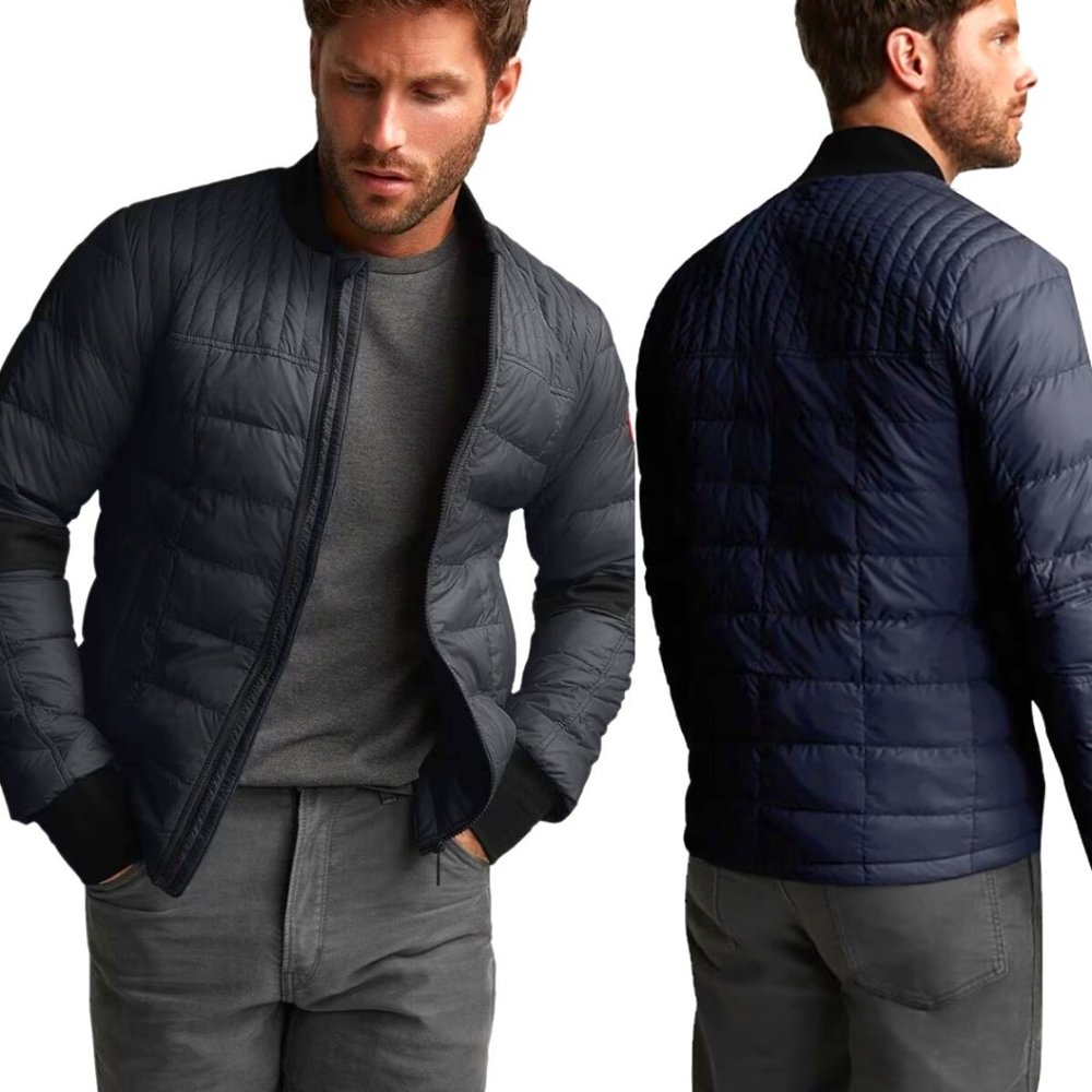 Canada Goose Dunham Jacket Slim Fit Puffer Down-filled Small Marine Blue